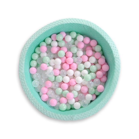 Ball-pit minky with balls 200pcs- mint