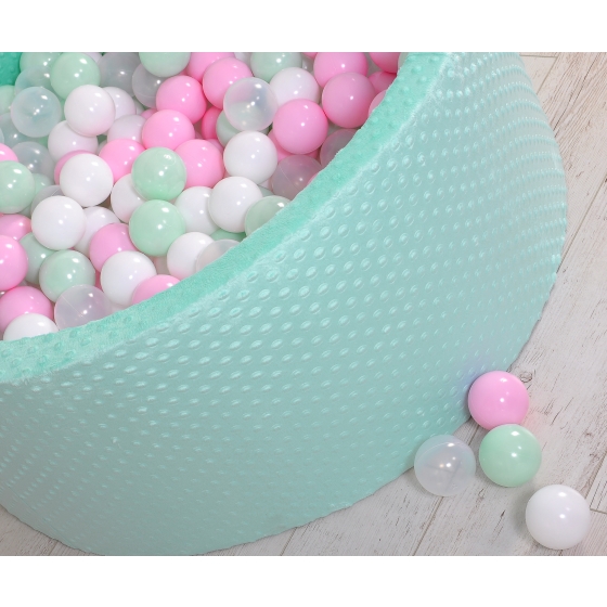 Ball-pit minky with balls 200pcs- mint