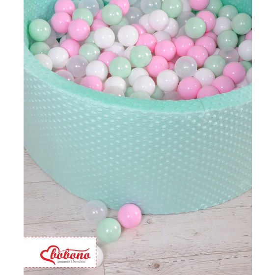 Ball-pit minky with balls 200pcs- mint