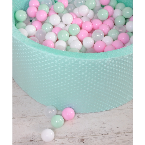 Ball-pit minky with balls 200pcs- mint