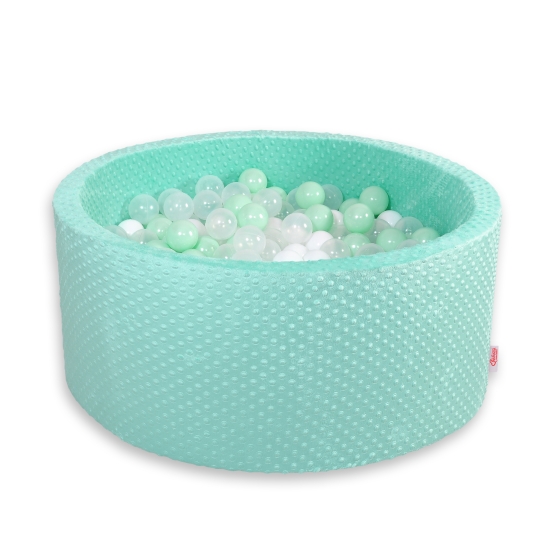 Ball-pit minky with balls 200pcs- mint