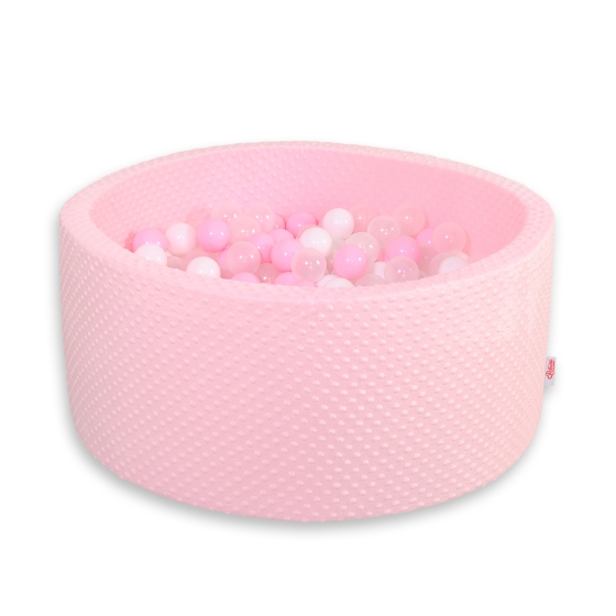 Ball-pit minky with balls 200pcs- pink