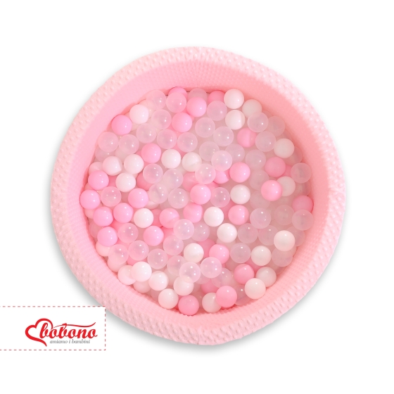 Ball-pit minky with balls 200pcs- pink