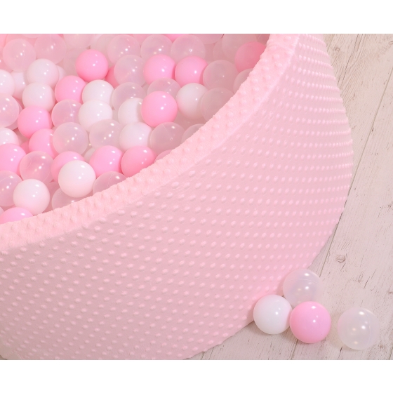 Ball-pit minky with balls 200pcs- pink