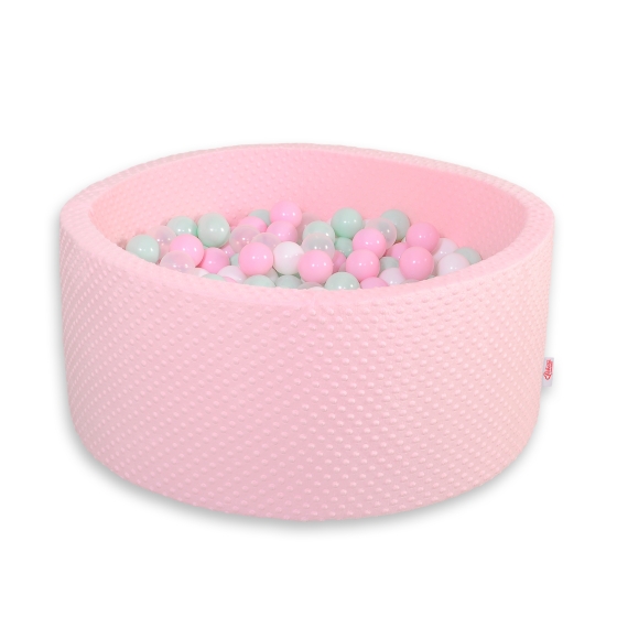 Ball-pit minky with balls 200pcs- pink