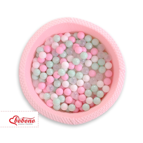 Ball-pit minky with balls 200pcs- pink