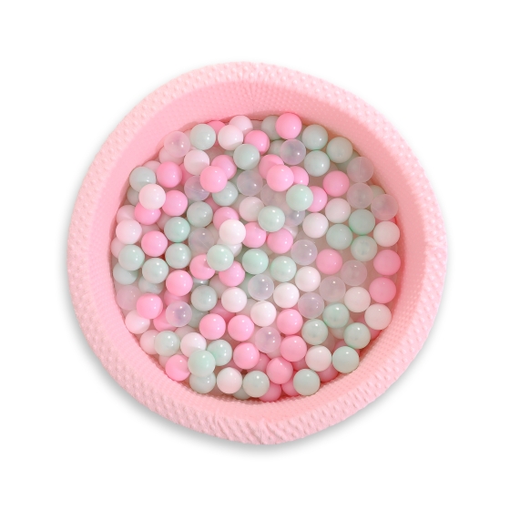 Ball-pit minky with balls 200pcs- pink