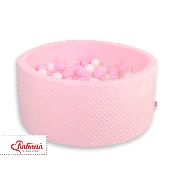 Ball-pit minky with balls 200pcs- pink