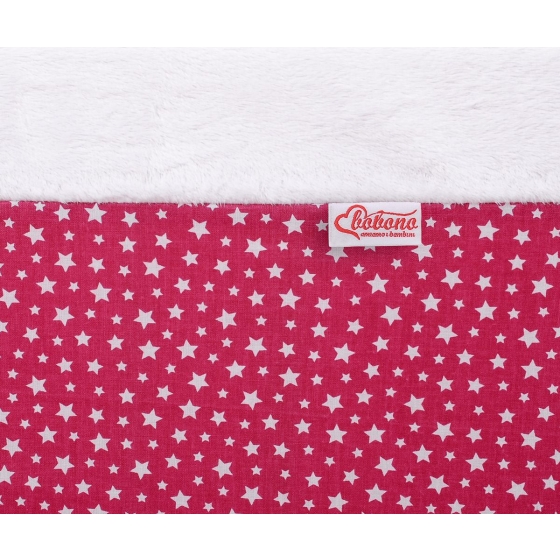 Ball-pit minky with balls 200pcs - wine red stars