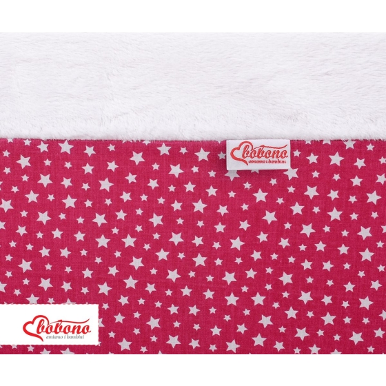Ball-pit minky with balls 200pcs - wine red stars