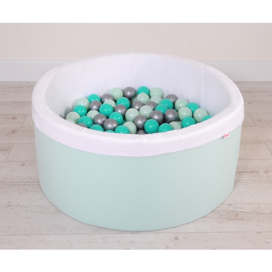 Ball-pit minky with balls 200st- mint