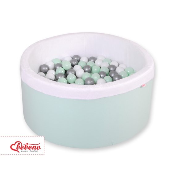Ball-pit minky with balls 200st- mint