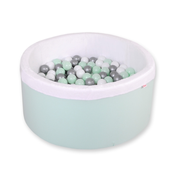 Ball-pit minky with balls 200st- mint