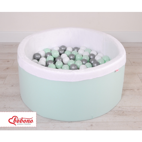 Ball-pit minky with balls 200st- mint