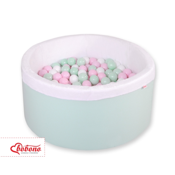 Ball-pit minky with balls 200st- mint