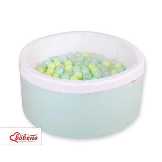 Ball-pit minky with balls 200st- mint