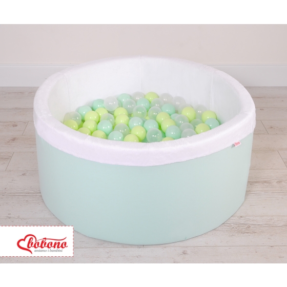 Ball-pit minky with balls 200st- mint