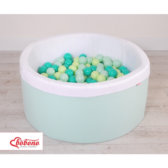 Ball-pit minky with balls 200st- mint