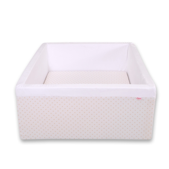 Ball-pit minky without balls - golden stars