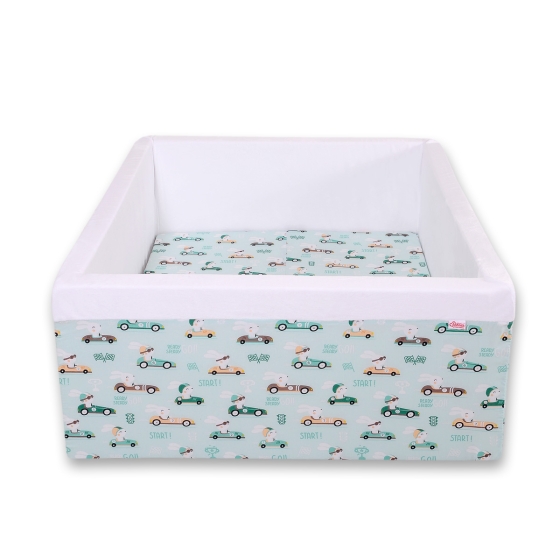 Ball-pit minky without balls - mint rabbits