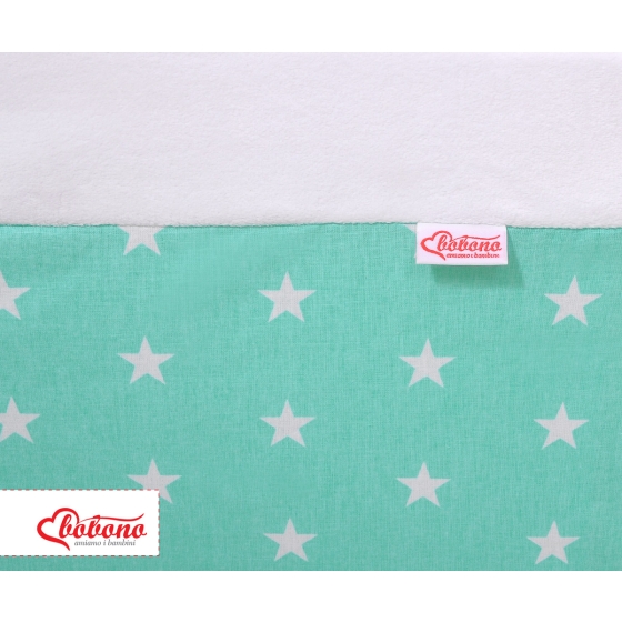 Ball-pit minky without balls - mint stars