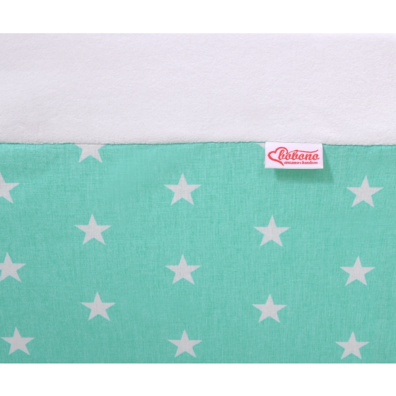 Ball-pit minky without balls - mint stars