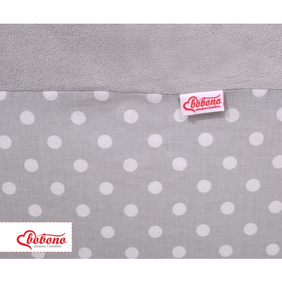 Ball-pit minky without balls - white dots on Gray