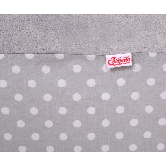 Ball-pit minky without balls - white dots on Gray