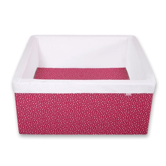 Ball-pit minky without balls - wine red stars