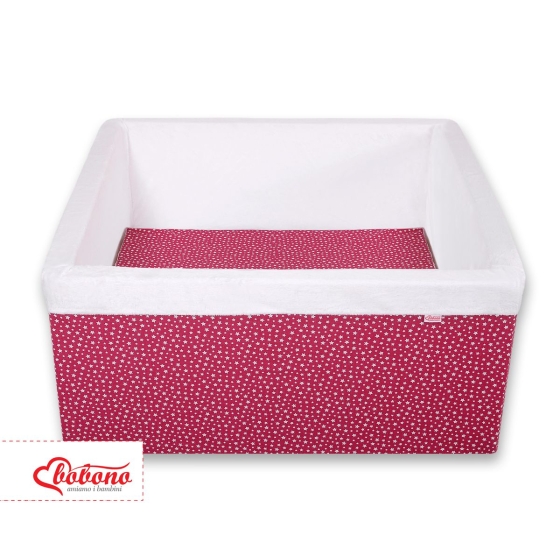 Ball-pit minky without balls - wine red stars