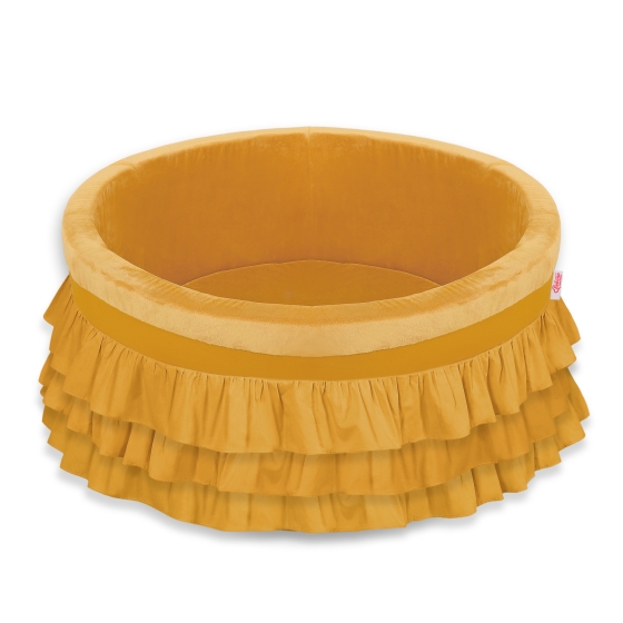 Ball-pit with frills without balls - honey yellow