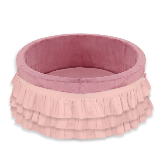 Ball-pit with frills without balls - pastel pink