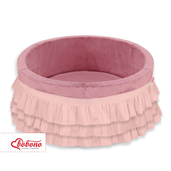 Ball-pit with frills without balls - pastel pink