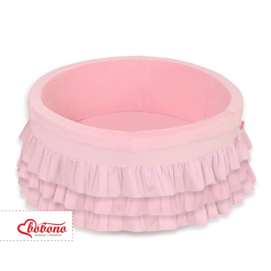 Ball-pit with frills without balls - pink