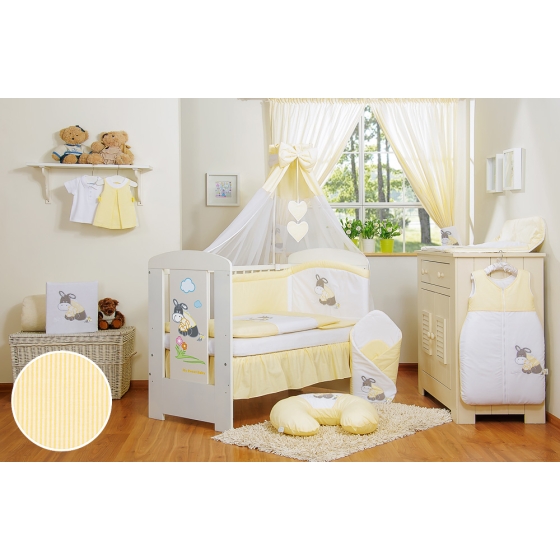 Bedding set 11-pcs with canopy- Donkey Luca yellow