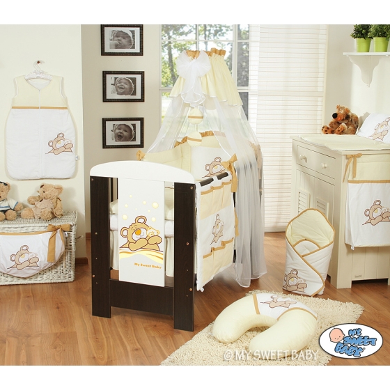 Bedding set 11-pcs with canopy (S60)- Teddy Bear Barnaba cream
