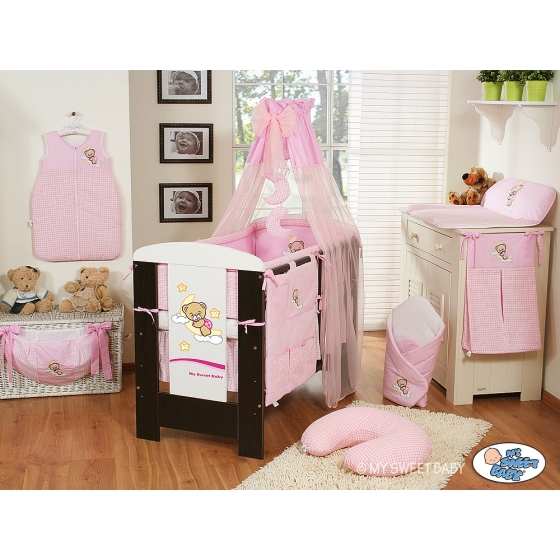 Bedding set 11-pcs with canopy(L60)- Good night pink