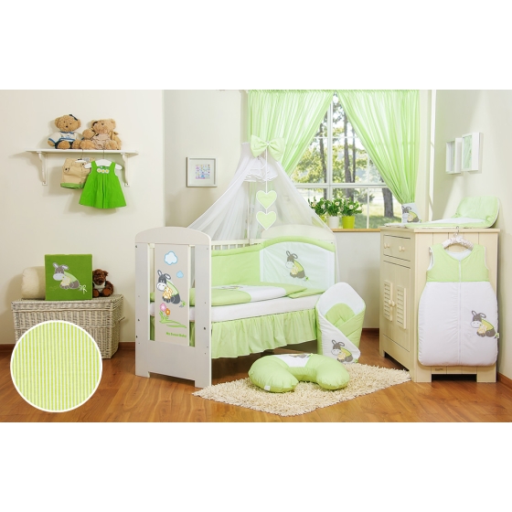 Bedding set 11-pcs with mosquito-net- Donkey Luca green