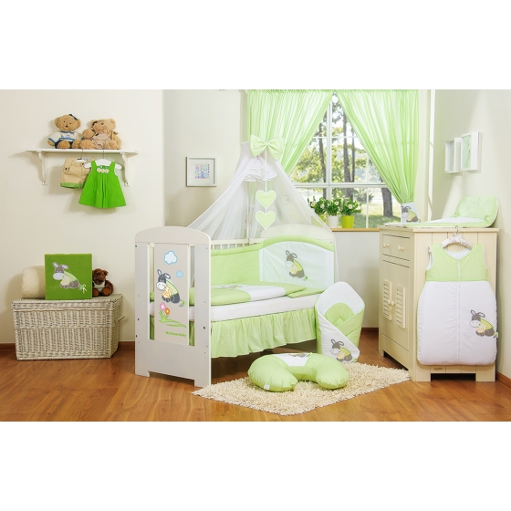 Bedding set 11-pcs with mosquito-net- Donkey Luca green
