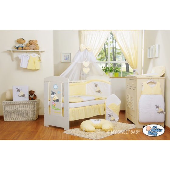 Bedding set 11-pcs with mosquito-net- Donkey Luca yellow