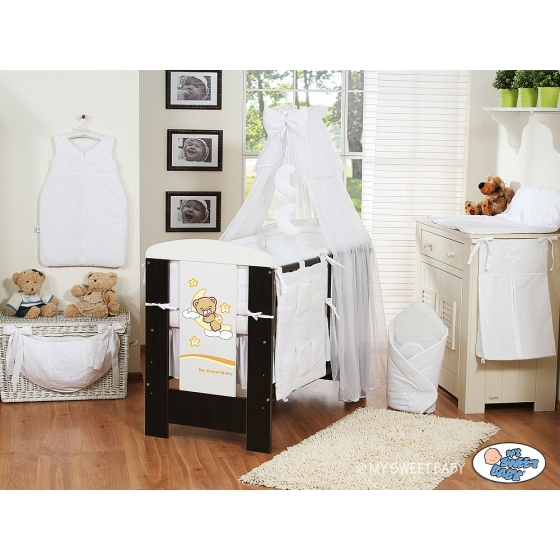 Bedding set 11-pcs with mosquito-net (L60)- Good night white