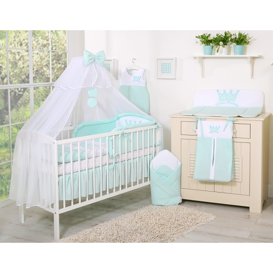 Bedding set 11pcs- Little Prince/Princess mint