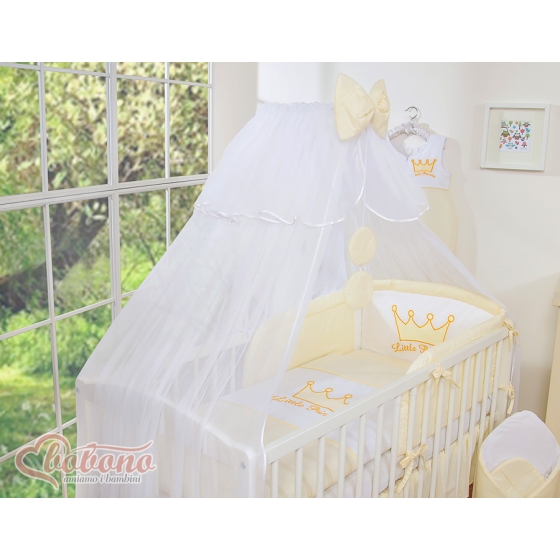 Bedding set 11pcs with mosquito-net- Little Prince/Princess cream
