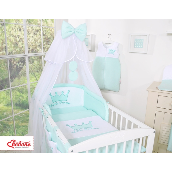 Bedding set 11pcs with Mosquito-net- Little Prince/Princess mint