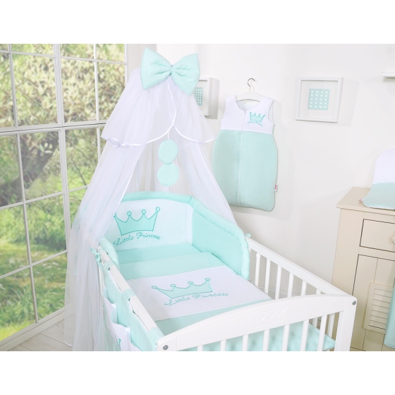 Bedding set 11pcs with Mosquito-net- Little Prince/Princess mint