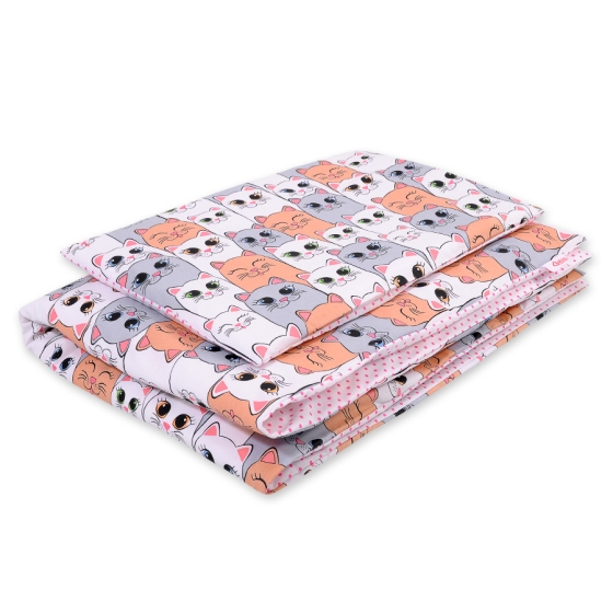 Bedding set 2pcs 100x135 Mini - gray-pink cats