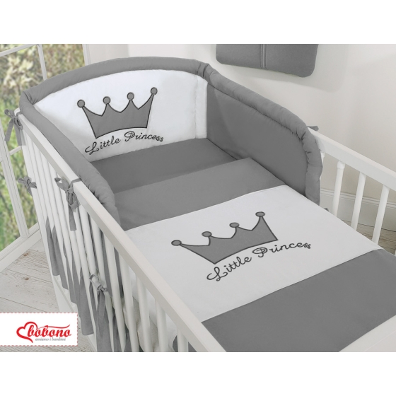 Bedding set 3pcs- Little Prince/Princess anthracite