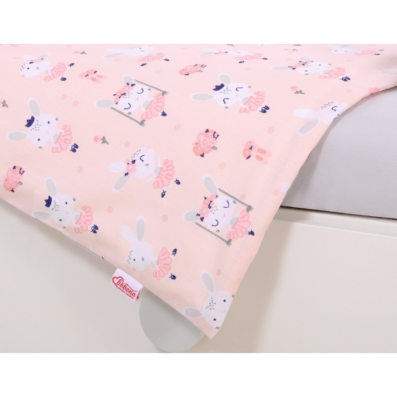 Bedding set 5-pcs bumper cases mosquito-net - ballerinas pink