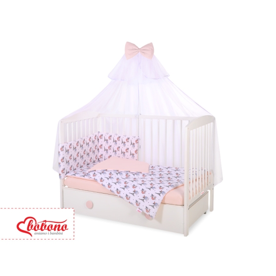 Bedding set 5-pcs bumper cases mosquito-net - little doggies