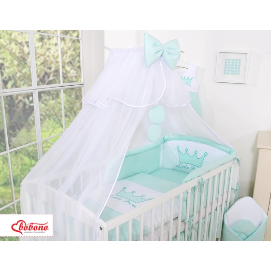 Bedding set 5pcs with mosquito-net- Little Prince/Princess mint
